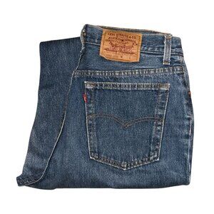 Vintage Levis Tapered Leg Jeans Womens 15 31 Button Fly Medium Wash Made USA